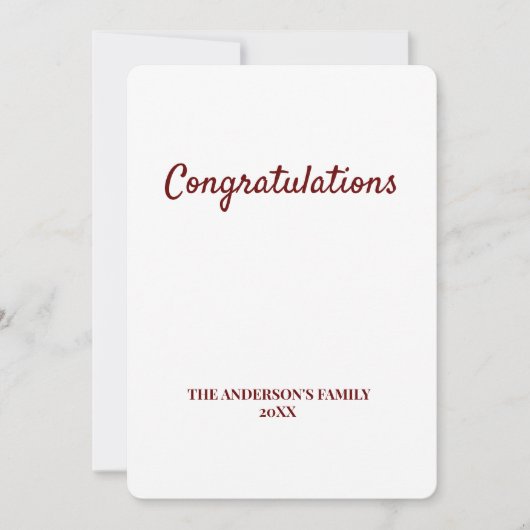 Eenvoudig minimaal voeg je logo-tekstnaam toe aankondiging (Voorkant)