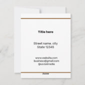 Eenvoudig minimaal voeg je logo-tekstnaam toe feestdagenkaart (Achterkant)