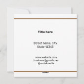 Eenvoudig minimaal voeg je logo-tekstnaam toe feestdagenkaart (Achterkant)