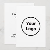 Eenvoudig minimaal voeg je logo-tekstnaam toe feestdagenkaart (Voorkant / Achterkant)