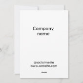 Eenvoudig minimaal voeg je logo-tekstnaam toe feestdagenkaart (Achterkant)