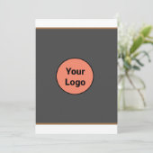 Eenvoudig minimaal voeg je logo-tekstnaam toe feestdagenkaart (Staand voorkant)