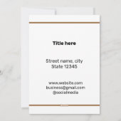 Eenvoudig minimaal voeg je logo-tekstnaam toe feestdagenkaart (Achterkant)