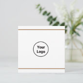 Eenvoudig minimaal voeg je logo-tekstnaam toe kaart (Staand voorkant)