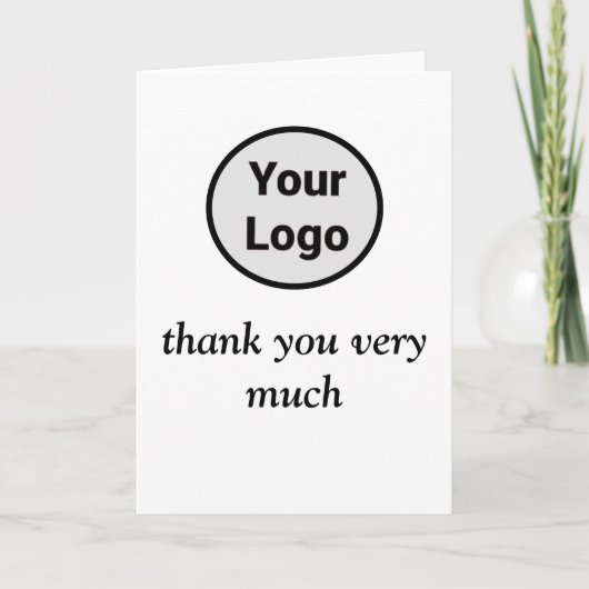 Eenvoudig minimaal voeg je logo-tekstnaam toe kaart (Voorkant)