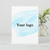 Eenvoudig minimaal voeg je logo-tekstnaam toe kaart (Staand voorkant)