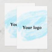 Eenvoudig minimaal voeg je logo-tekstnaam toe kaart (Voorkant / Achterkant)