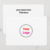 Eenvoudig minimaal voeg je logo-tekstnaam toe kaart (Voorkant / Achterkant)