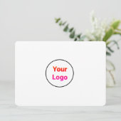 Eenvoudig minimaal voeg je logo-tekstnaam toe kaart (Staand voorkant)