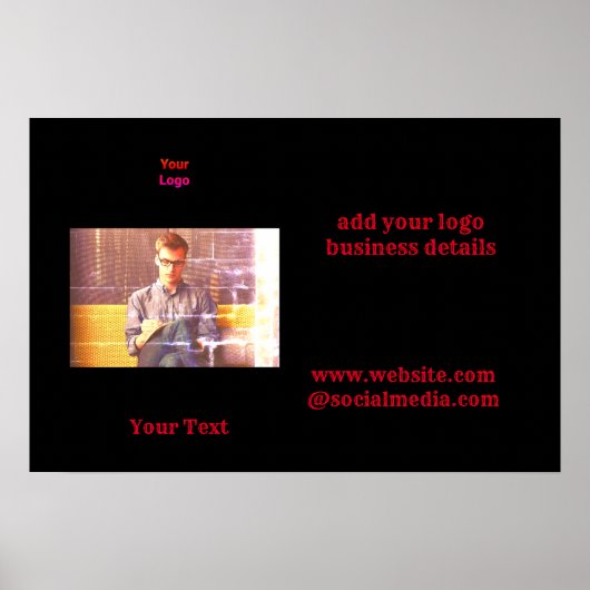 Eenvoudig minimaal voeg je logo-tekstnaam toe poster (Voorkant)