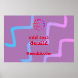 Eenvoudig minimaal voeg je logo-tekstnaam toe poster