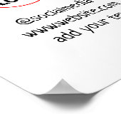 Eenvoudig minimaal voeg je logo-tekstnaam toe poster (Hoek)