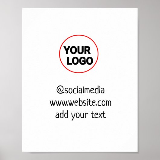 Eenvoudig minimaal voeg je logo-tekstnaam toe poster (Voorkant)