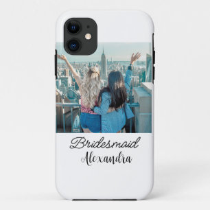eenvoudig minimaal voeg je naam foto bruidsmeisje Case-Mate iPhone case