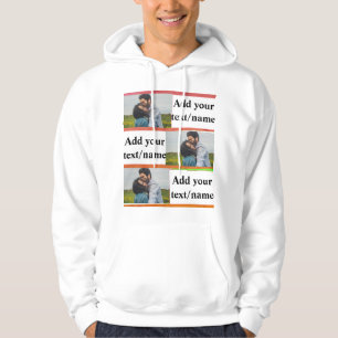 eenvoudig minimaal voeg je naam foto kleurrijke st hoodie