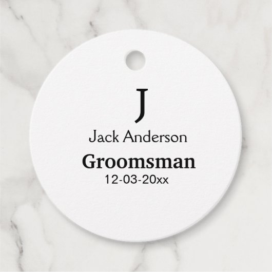 EENVOUDIG MINIMAAL voeg je naam toe aangepaste gro Bedankjes Labels (Voorkant)