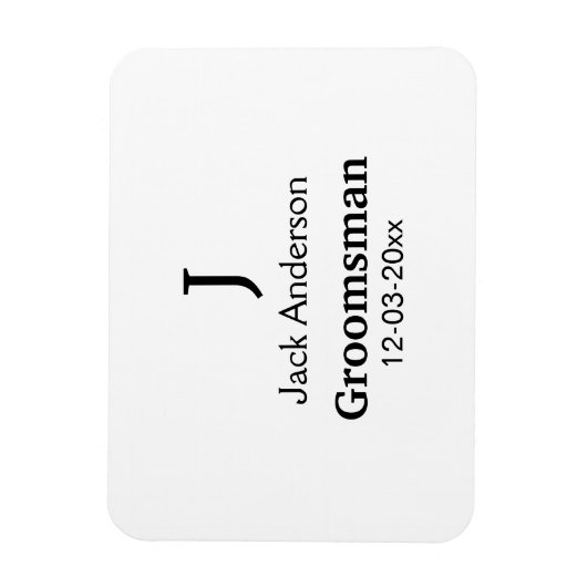 EENVOUDIG MINIMAAL voeg je naam toe aangepaste gro Magneet (Verticaal)