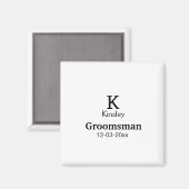 EENVOUDIG MINIMAAL voeg je naam toe aangepaste gro Magneet (Voorkant / Achterkant)