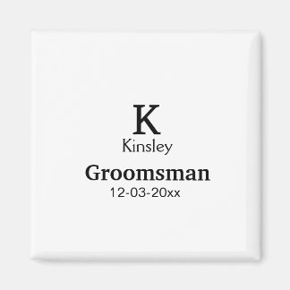 EENVOUDIG MINIMAAL voeg je naam toe aangepaste gro Magneet