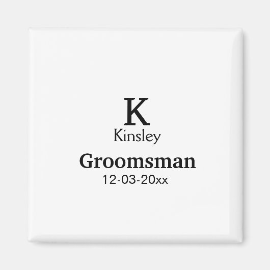 EENVOUDIG MINIMAAL voeg je naam toe aangepaste gro Magneet (Voorkant)