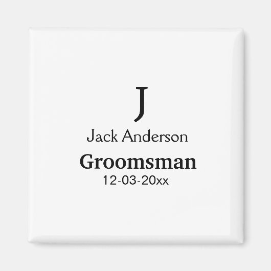 EENVOUDIG MINIMAAL voeg je naam toe aangepaste gro Magneet (Voorkant)