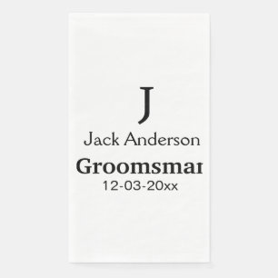 EENVOUDIG MINIMAAL voeg je naam toe aangepaste gro Servet