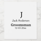 EENVOUDIG MINIMAAL voeg je naam toe aangepaste gro Wijn Etiket (Enkel label)