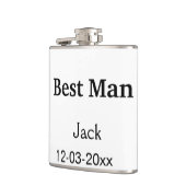 EENVOUDIG MINIMAAL voeg je naam toe getuige Heupfles (Links)