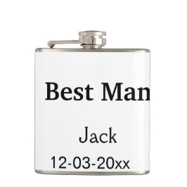 EENVOUDIG MINIMAAL voeg je naam toe getuige Heupfles