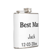 EENVOUDIG MINIMAAL voeg je naam toe getuige Heupfles (Rechts)