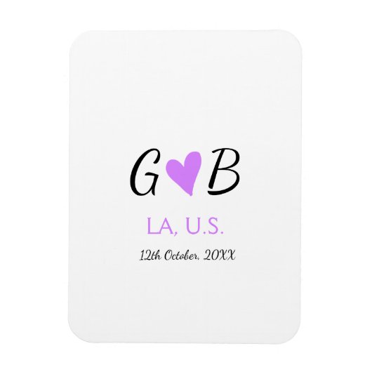 EENVOUDIG MINIMAAL voeg je naam van het koppel sta Magneet (Verticaal)