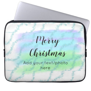 eenvoudig minimaal voeg je tekst foto toe kerstmis laptop sleeve
