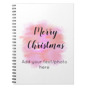 eenvoudig minimaal voeg je tekst foto toe kerstmis notitieboek