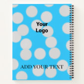 eenvoudig minimaal voeg je tekst toe monogram foto notitieboek (Achterkant)