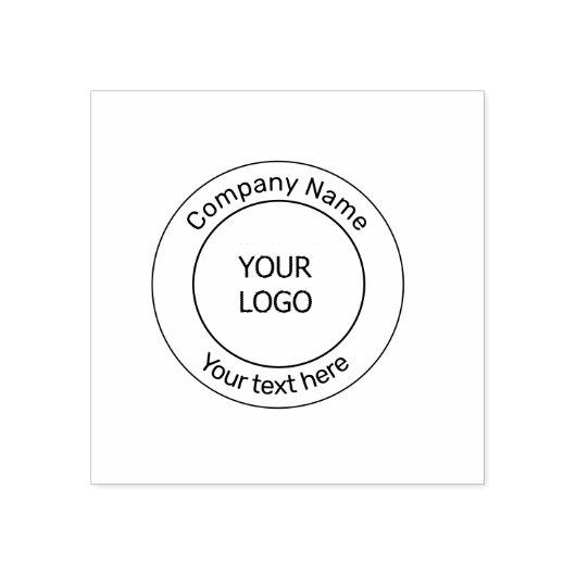 eenvoudig minimaal voeg je zakelijke logo toe rubberstempel (Afrduk)