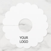 eenvoudig minimaal voeg je zakelijke logo toe wijnglaslabel (Voorkant)