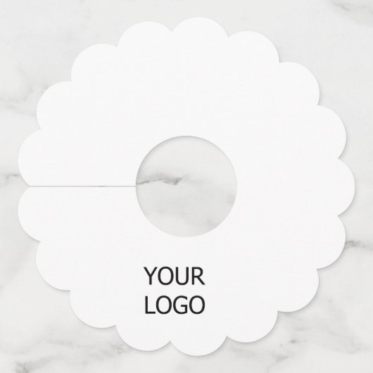 eenvoudig minimaal voeg je zakelijke logo toe wijnglaslabel (Achterkant)