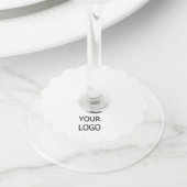 eenvoudig minimaal voeg je zakelijke logo toe wijnglaslabel (Dichtbij)