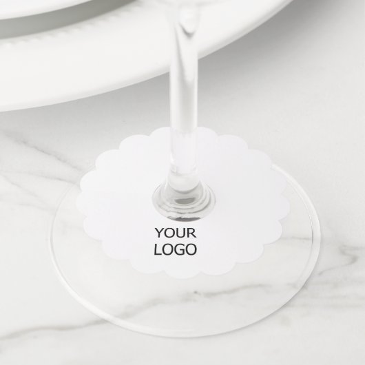 eenvoudig minimaal voeg je zakelijke logo toe wijnglaslabel (Dichtbij)