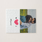 eenvoudig minimaal voeg jouw naam foto monogram in legpuzzel (Horizontaal)