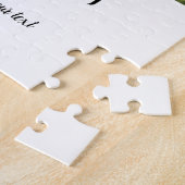 eenvoudig minimaal voeg jouw naam foto monogram in legpuzzel (Zijkant)