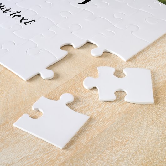 eenvoudig minimaal voeg jouw naam foto monogram in legpuzzel (Zijkant)