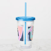 eenvoudig minimaal voeg jouw naam fotopastelverf t acryl drinkbeker (Rechts)