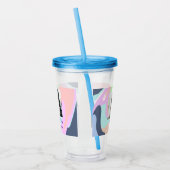 eenvoudig minimaal voeg jouw naam fotopastelverf t acryl drinkbeker (Links)