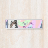 eenvoudig minimaal voeg jouw naam fotopastelverf t deurbordje (Voorkant)