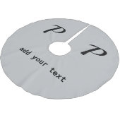 eenvoudig minimaal voeg jouw tekst monogram foto b kerstboom rok (Gekanteld)