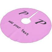 eenvoudig minimaal voeg jouw tekst monogram foto b kerstboom rok (Gekanteld)