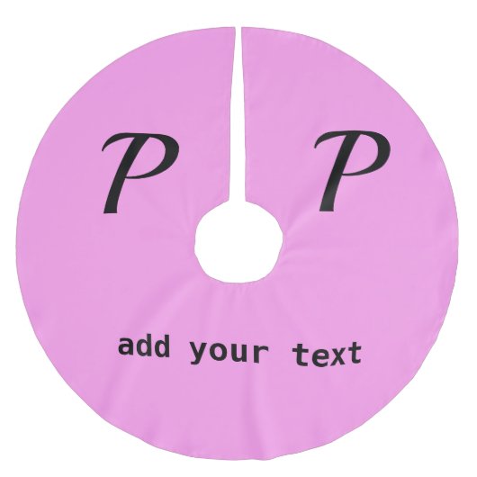 eenvoudig minimaal voeg jouw tekst monogram foto b kerstboom rok (Voorkant)