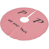 eenvoudig minimaal voeg jouw tekst monogram foto b kerstboom rok (Gekanteld)