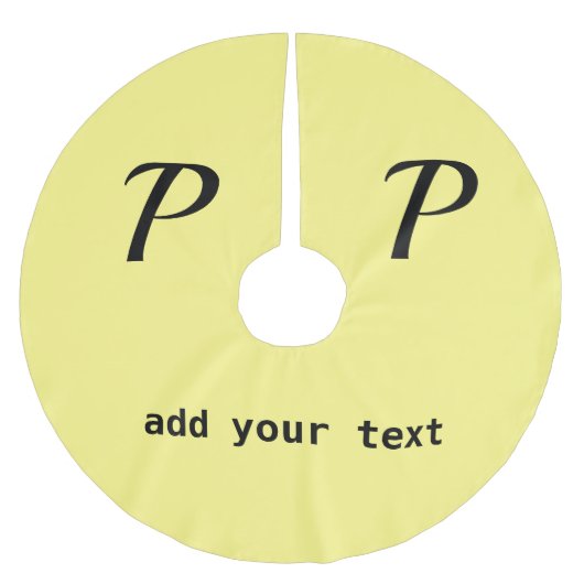 eenvoudig minimaal voeg jouw tekst monogram foto b kerstboom rok (Voorkant)